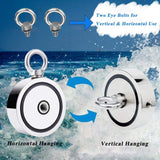 Magnet Fishing Double Sided D94mm 400KG Each Side Neodymium With 20m Rope
