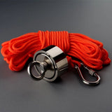 Magnet Fishing Double Sided D94mm 400KG Each Side Neodymium With 20m Rope