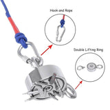 Magnet Fishing Double Sided D94mm 400KG Each Side Neodymium With 20m Rope
