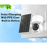 Security Cameras Wireless Outdoor Wifi Solar Camera Human Detection Solar Panel Recharge Battery IP camera Color Night Vision Outdoor CCTV Video Security Cameras with Color Night Vision