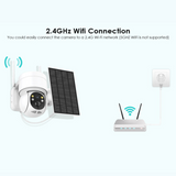 Security Cameras Wireless Outdoor Wifi Solar Camera Human Detection Solar Panel Recharge Battery IP camera Color Night Vision Outdoor CCTV Video Security Cameras with Color Night Vision