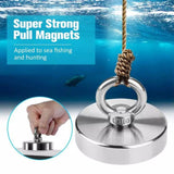 Fishing Magnet 400KG Pulling Force D94mm Neodymium 20m Rope Gloves