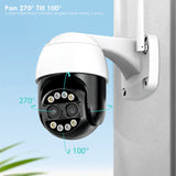 LogInterTech outdoor IP CCTV security camera featuring 8MP resolution, dual lenses, and 8x zoom.