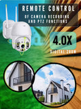 Remotely control PTZ and recording functions on 8MP WiFi camera – features 4X digital zoom for detailed viewing