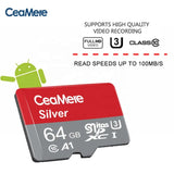 ORIGINAL 32 GB CeaMere Silver MICRO SD Class 10 Fast TF Memory Card Storage