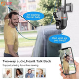 Outdoor security camera with two-way audio feature showing real-time voice communication between father and daughter via mobile phone app – LIT LogInterTech smart surveillance system