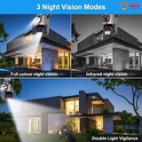 Outdoor security camera with 3 night vision modes – full color night vision, infrared night vision, and dual-light vigilance for 24/7 home surveillance and intruder detection – LIT LogInterTech 