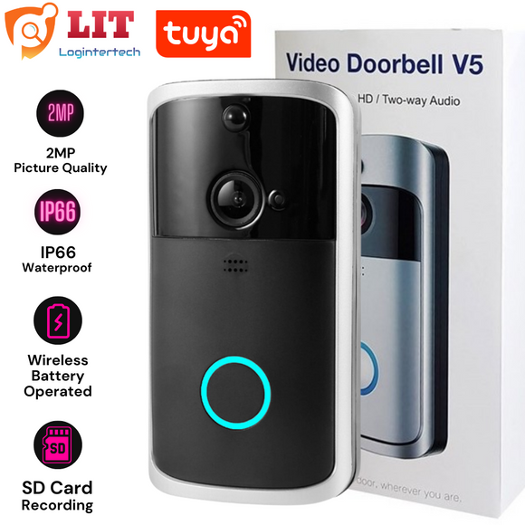 Tuya Smart Home Video Doorbell Camera 2MP SD Card Recording