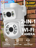 Buy LogInterTech 6MP PTZ WiFi Security Camera with dual lens and easy installation – shop online in Ireland.