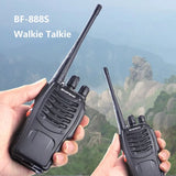 Baofeng BF888s Long Range Walki Talkies Handheld 16 Channels Two Way Radios 400-470mhz