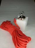 Monster Strong Fishing Magnet 115KG Pulling Force D60 Neodymium With 20m Rope.