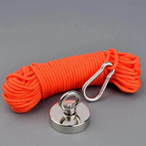 Monster Strong Fishing Magnet 115KG Pulling Force D60 Neodymium With 20m Rope.