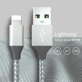 3 Pack Braided Long USB Charger Data Sync Cable Charging Lead For Apple iPhone