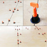 150pcs Floor Wall Tile Leveling System Tools Kit Reusable Spacers Flooring T-Type Twisted Spacer Clips