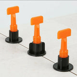 150pcs Floor Wall Tile Leveling System Tools Kit Reusable Spacers Flooring T-Type Twisted Spacer Clips