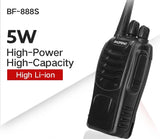 Baofeng BF888s Long Range Walki Talkies Handheld 16 Channels Two Way Radios 400-470mhz