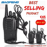 Baofeng BF888s Long Range Walki Talkies Handheld 16 Channels Two Way Radios 400-470mhz