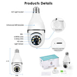 3MP Panoramic WiFi IP Camera E27 Light Bulb Calving HD Wireless Security Camera