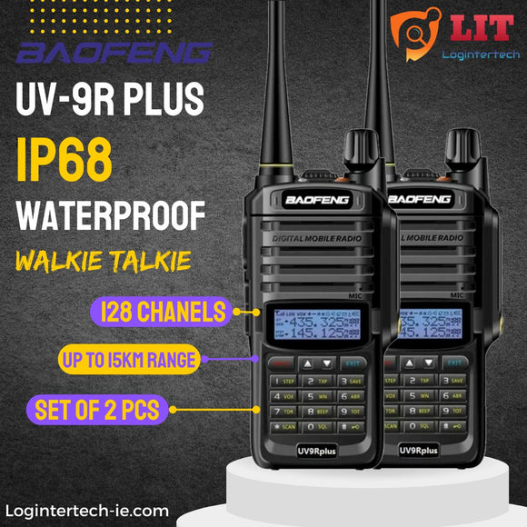 Baofeng UV-9R Plus IP67 Waterproof UHF/VHF Walkie Talkie 8W Two