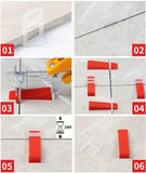 Tile Leveling System Wedges Tiling Flooring Kit Wall Floor Tool IE Spacers Clips