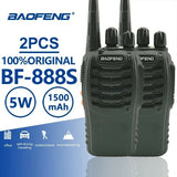 Baofeng BF888s Long Range Walki Talkies Handheld 16 Channels Two Way Radios 400-470mhz