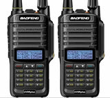 Baofeng UV-9R Plus Set 2pcs Waterproof 8W Walkie Talkie 128CH UHF VHF Ham Radio